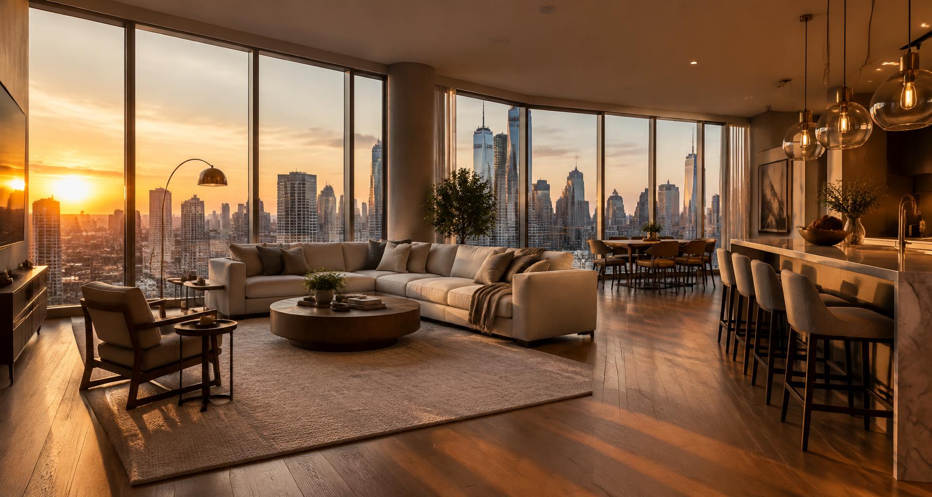 Luxury apartment with city view